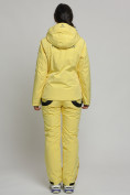 Оптом Горнолыжный костюм женский желтого цвета 77039J в Казани, фото 4