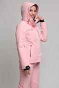 Оптом Горнолыжный костюм женский розового цвета 77039R в Казани, фото 7