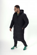 Оптом Куртка удлинённая мужская зимняя черного цвета 7708Ch в Екатеринбурге, фото 16