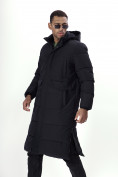 Оптом Куртка удлинённая мужская зимняя черного цвета 7708Ch в Екатеринбурге, фото 20