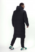 Оптом Куртка удлинённая мужская зимняя черного цвета 7708Ch в Екатеринбурге, фото 4