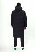 Оптом Куртка удлинённая мужская зимняя черного цвета 7708Ch в Екатеринбурге, фото 6