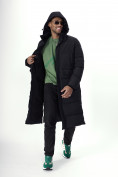 Оптом Куртка удлинённая мужская зимняя черного цвета 7708Ch в Екатеринбурге, фото 8