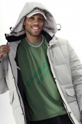 Оптом Куртка удлинённая мужская зимняя светло-серого цвета 7708SS в Казани, фото 12