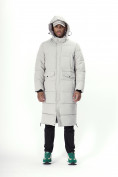 Оптом Куртка удлинённая мужская зимняя светло-серого цвета 7708SS в Казани, фото 16