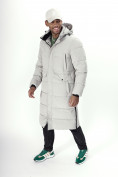 Оптом Куртка удлинённая мужская зимняя светло-серого цвета 7708SS в Екатеринбурге, фото 23