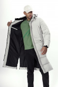 Оптом Куртка удлинённая мужская зимняя светло-серого цвета 7708SS в Екатеринбурге, фото 24