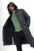 Оптом Куртка удлинённая мужская зимняя темно-серого цвета 7708TC в Екатеринбурге, фото 11