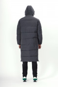 Оптом Куртка удлинённая мужская зимняя темно-серого цвета 7708TC в Екатеринбурге, фото 16