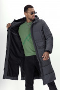 Оптом Куртка удлинённая мужская зимняя темно-серого цвета 7708TC в Казани, фото 25