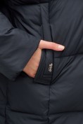 Оптом Куртка двубортная женская зимняя с капюшоном черного цвета 7736Ch, фото 5