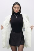 Оптом Куртка зимняя женская с большим капюшоном модная бежевого цвета 7739B, фото 19