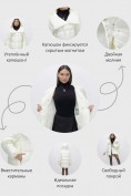 Оптом Куртка зимняя женская с большим капюшоном модная бежевого цвета 7739B, фото 3