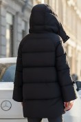 Оптом Куртка зимняя женская с большим капюшоном модная черного цвета 7739Ch, фото 3
