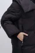 Оптом Куртка зимняя женская с большим капюшоном модная черного цвета 7739Ch, фото 6