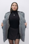 Оптом Куртка зимняя женская с большим капюшоном модная темно-серого цвета 7739TC, фото 13
