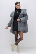 Оптом Куртка зимняя женская с большим капюшоном модная темно-серого цвета 7739TC, фото 19