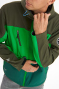 Оптом Ветровка мужская зеленого цвета 776Z, фото 9