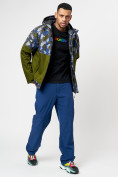 Оптом Спортивная куртка мужская зимняя цвета хаки 78015Kh в Казани, фото 10