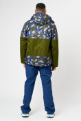 Оптом Спортивная куртка мужская зимняя цвета хаки 78015Kh в Казани, фото 11
