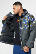 Оптом Спортивная куртка мужская зимняя темно-серого цвета 78015TC в Казани, фото 5