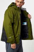 Оптом Спортивная куртка мужская зимняя цвета хаки 78016Kh в Екатеринбурге, фото 6