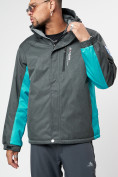 Оптом Спортивная куртка мужская зимняя серого цвета 78016Sr в Казани, фото 2