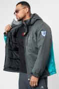 Оптом Спортивная куртка мужская зимняя серого цвета 78016Sr в Казани, фото 6
