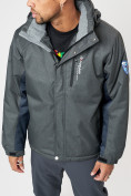 Оптом Спортивная куртка мужская зимняя темно-серого цвета 78016TC в Екатеринбурге, фото 2