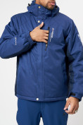 Оптом Спортивная куртка мужская зимняя темно-синего цвета 78016TS в Казани, фото 4