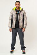Оптом Спортивная куртка мужская зимняя бежевого цвета 78018B в Казани, фото 10