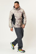 Оптом Спортивная куртка мужская зимняя бежевого цвета 78018B в Казани, фото 17