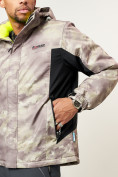 Оптом Спортивная куртка мужская зимняя бежевого цвета 78018B в Казани, фото 5
