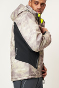 Оптом Спортивная куртка мужская зимняя бежевого цвета 78018B в Казани, фото 6