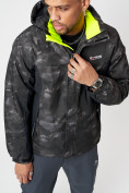 Оптом Спортивная куртка мужская зимняя цвета хаки 78018Kh в Казани, фото 3