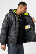 Оптом Спортивная куртка мужская зимняя цвета хаки 78018Kh в Казани, фото 9