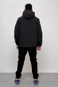 Оптом Куртка молодежная мужская весенняя с капюшоном черного цвета 803Ch в Уфе, фото 4