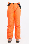 Оптом Брюки горнолыжные женские оранжевого цвета 818O в Омске, фото 2