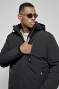 Оптом Куртка мужская зимняя с капюшоном спортивная великан черного цвета 8335Ch, фото 11