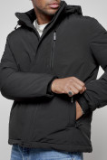 Оптом Куртка мужская зимняя с капюшоном спортивная великан черного цвета 8335Ch, фото 12