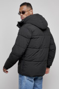 Оптом Куртка молодежная мужская зимняя с капюшоном черного цвета 8356Ch в Екатеринбурге, фото 10