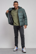 Оптом Куртка мужская зимняя с капюшоном спортивная великан цвета хаки 8377Kh в Перми, фото 12