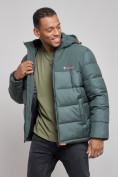 Оптом Куртка мужская зимняя с капюшоном спортивная великан цвета хаки 8377Kh, фото 8
