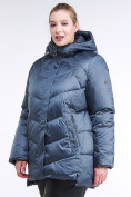Оптом Куртка зимняя женская стеганная синего цвета 85-923_49S в Перми, фото 4