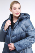 Оптом Куртка зимняя женская стеганная синего цвета 85-923_49S в Воронеже, фото 7