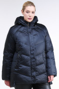 Оптом Куртка зимняя женская стеганная темно-синего цвета 85-923_5TS в Перми, фото 2