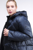 Оптом Куртка зимняя женская стеганная темно-синего цвета 85-923_5TS, фото 7