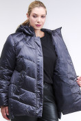 Оптом Куртка зимняя женская стеганная темно-фиолетовый цвета 85-923_889TF в Перми, фото 6