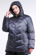 Оптом Куртка зимняя женская стеганная темно-фиолетовый цвета 85-923_889TF в Перми, фото 5
