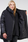 Оптом Куртка зимняя женская стеганная черного цвета 85-951_701Ch в Новосибирске, фото 10